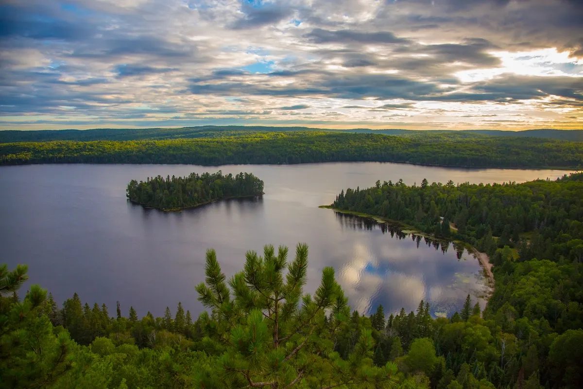 Lakes in Algonquin Park seen from above
